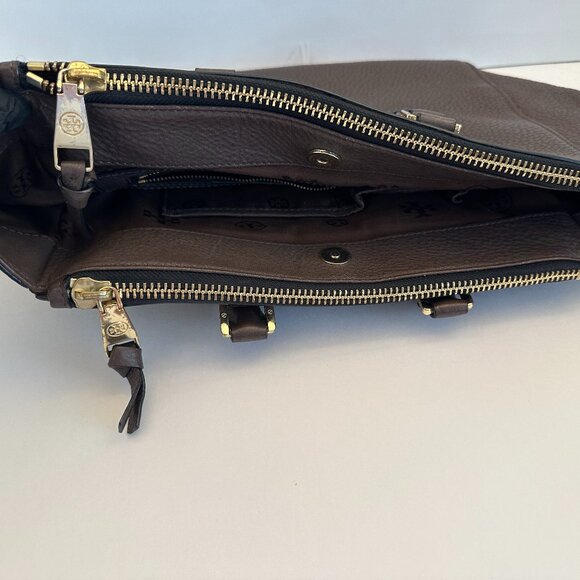 Tory Burch large Leather Tote Bag - Brown - Picture 8 of 14